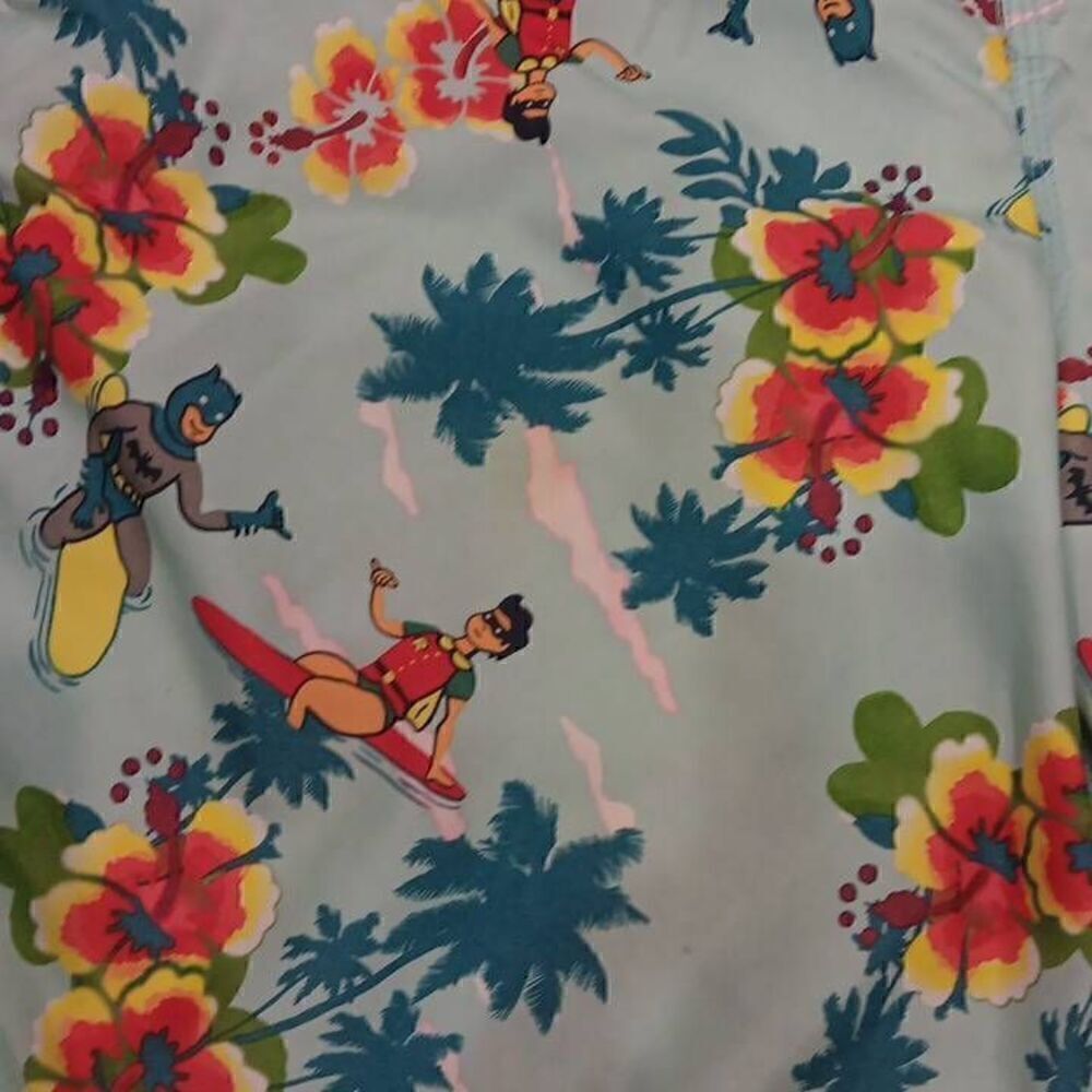 DC Comics Men's Swim/Board Shorts XL Drawstring Waist